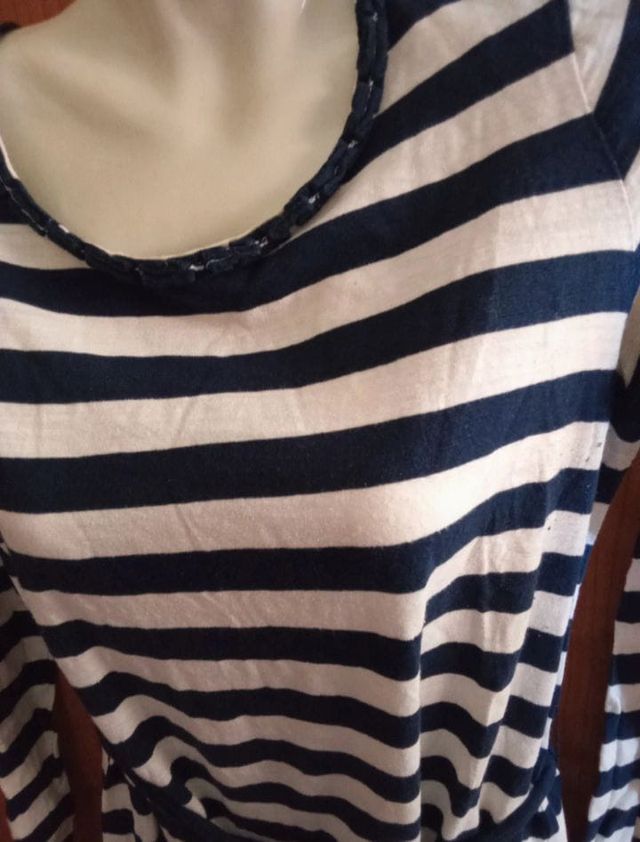 Vestido rayas marino-blanco