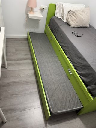 Cama nido infantil verde,