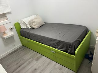 Cama nido infantil verde,