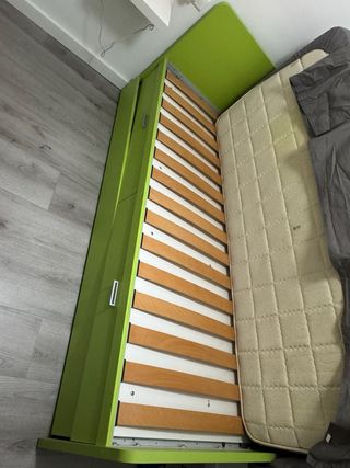 Cama nido infantil verde,