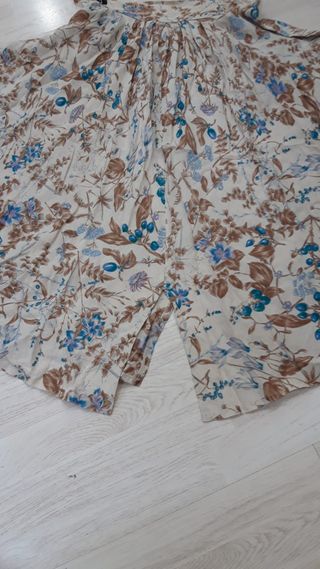 Falda Marella vintage beige-azul