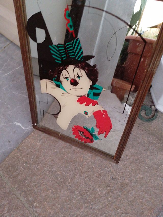 Specchio vintage clown 23x33cm