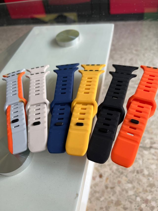 todas lasCorreas Apple Watch 44mm - Azul, Amarillo