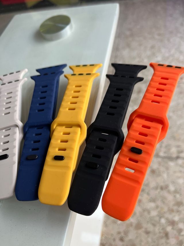 todas lasCorreas Apple Watch 44mm - Azul, Amarillo