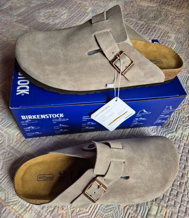 Birkenstock Boston Gris Claro