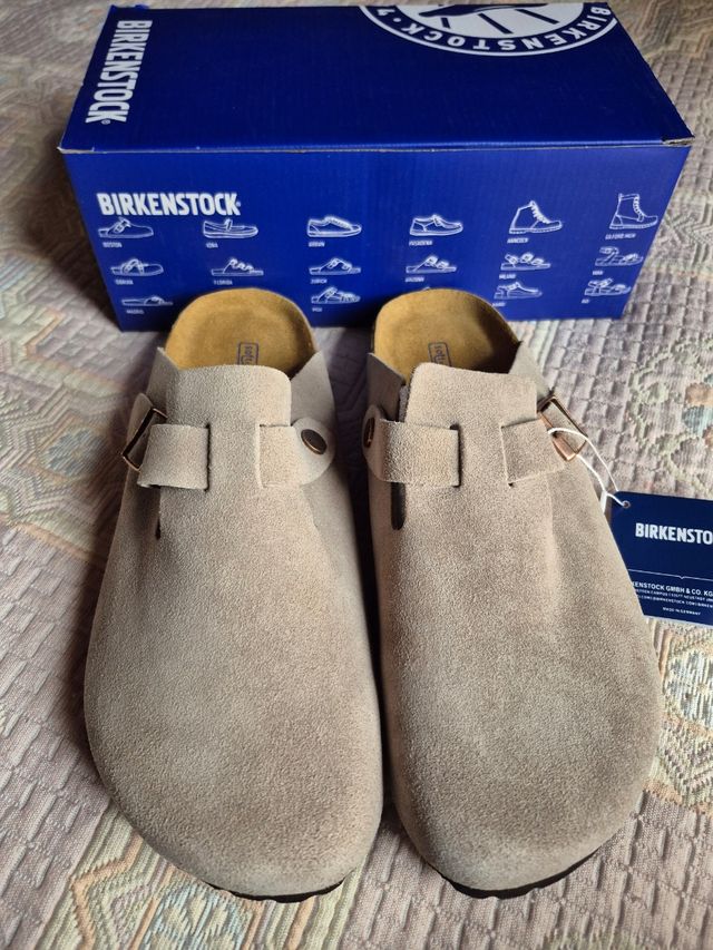 Birkenstock Boston Gris Claro