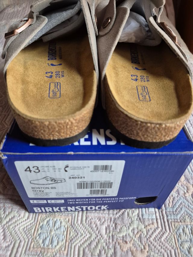Birkenstock Boston Gris Claro
