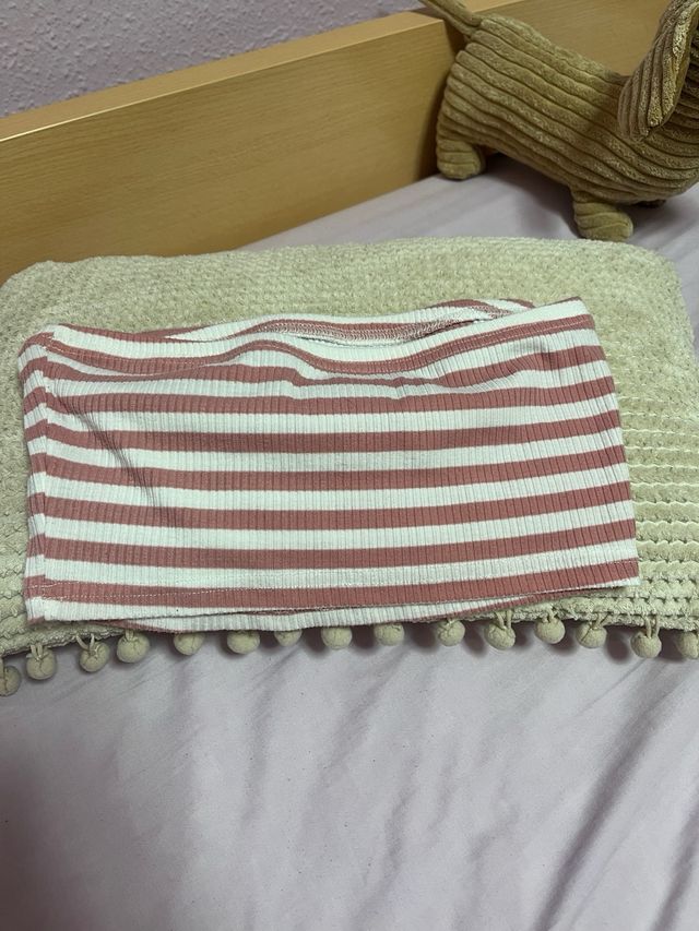 Top rayas rosa-blanco