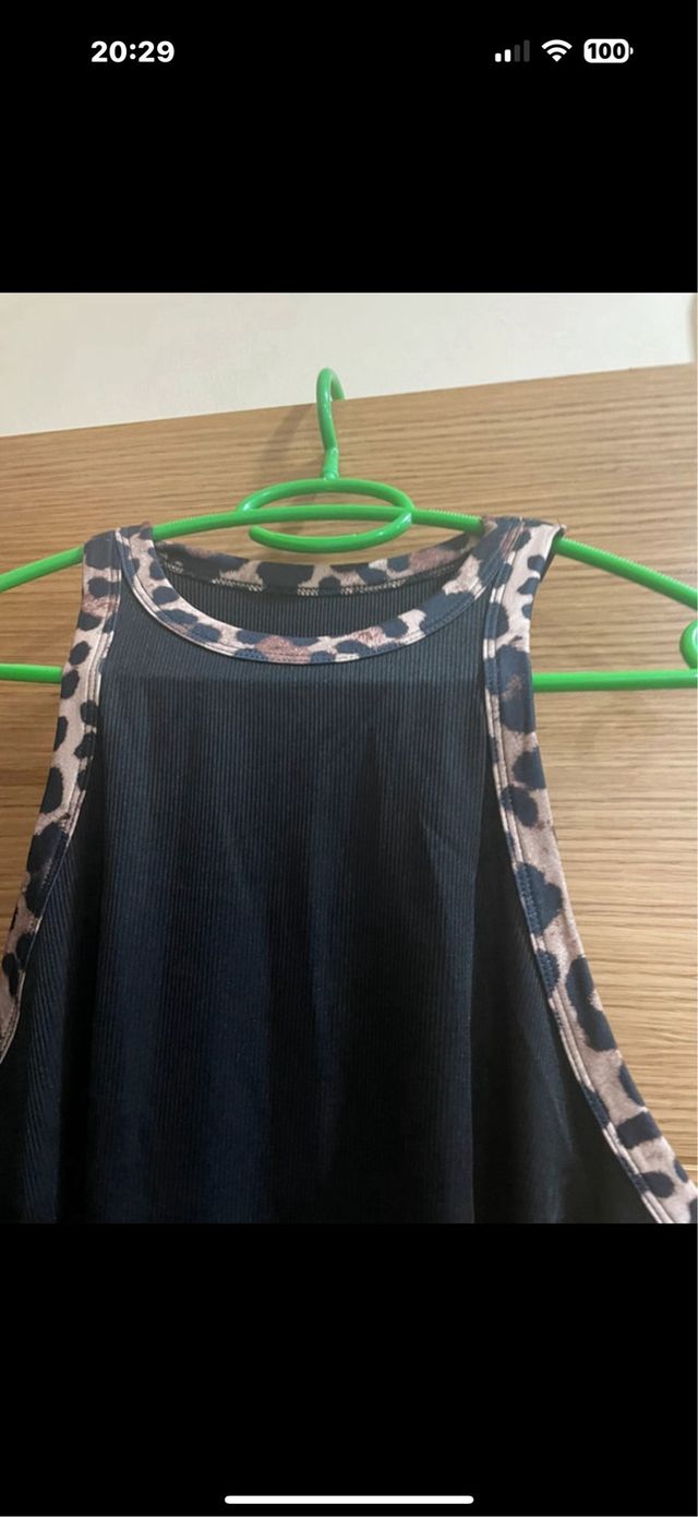 Top nero Zebra - Bretelle