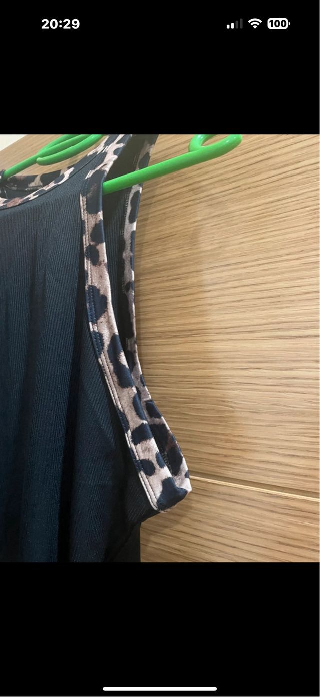 Top nero Zebra - Bretelle