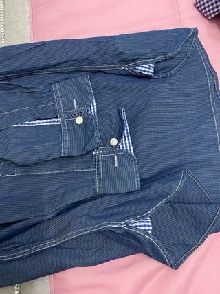 2 Camisas Pedro de hierro Talla L - Azul y Naranja