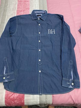 2 Camisas Pedro de hierro Talla L - Azul y Naranja