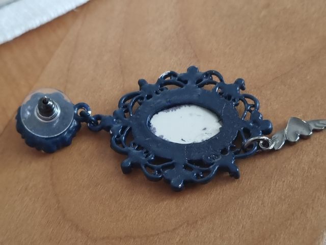 Orecchini vintage angelo blu