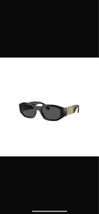 VERSACE Gafas sol negras doradas