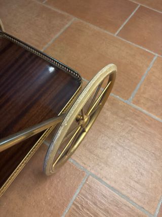 Carrito auxiliar vintage dorado