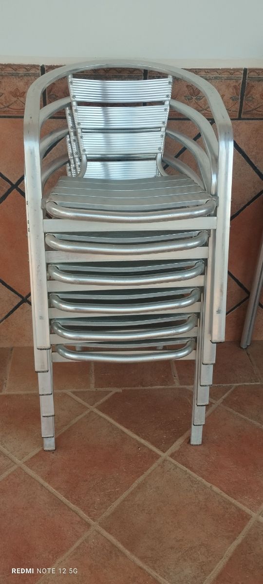 7 Butacas terraza aluminio
