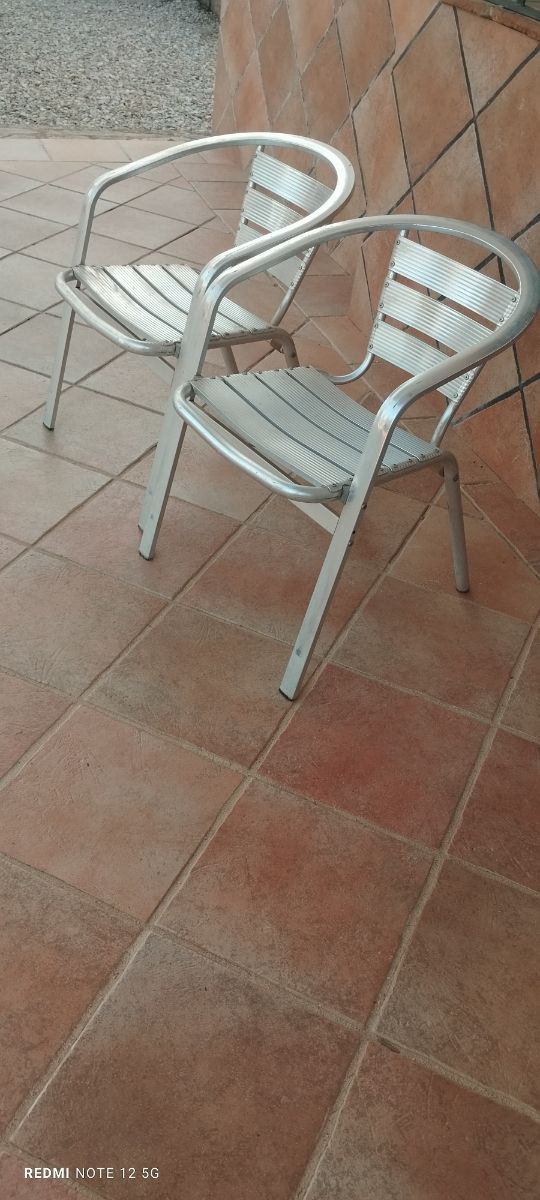 7 Butacas terraza aluminio