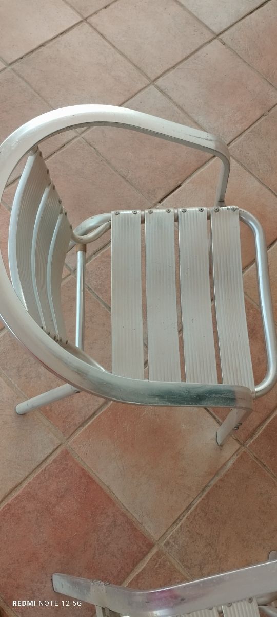 7 Butacas terraza aluminio