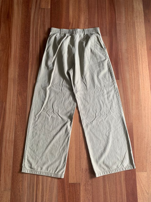 Pantalones anchos beige Pull&Bear