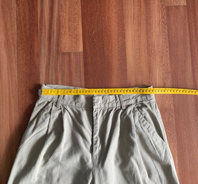 Pantalones anchos beige Pull&Bear