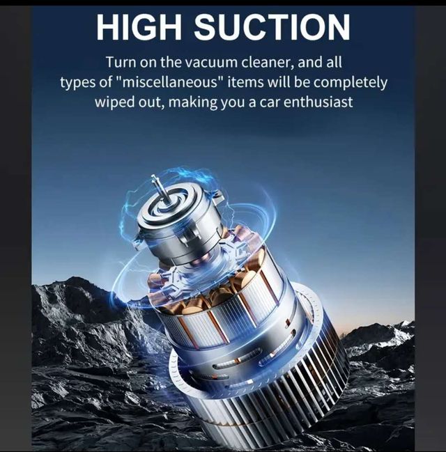 Aspiradora coche inalámbrica.