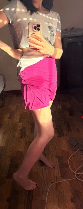 Minifalda fucsia ZARA L - Nueva