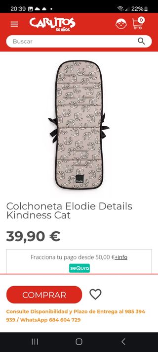 Colchoneta silla Elodie - Bebé