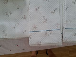 Lenzuola matrimoniali cotone a fiorellini + 2 fede