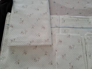 Lenzuola matrimoniali cotone a fiorellini + 2 fede