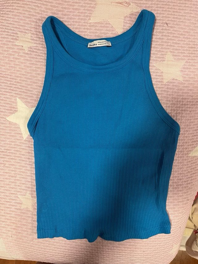 Top Bershka azul talla XS