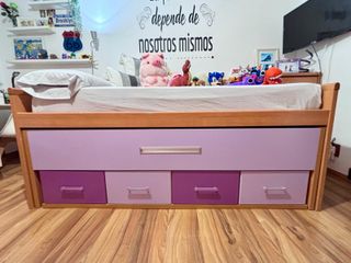 Muebles infantiles: cama nido + cómoda+armario