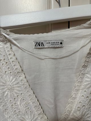 Vestido Zara blanco XS