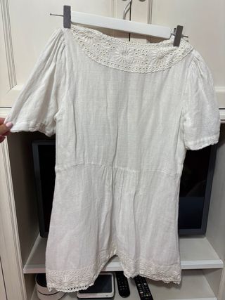 Vestido Zara blanco XS