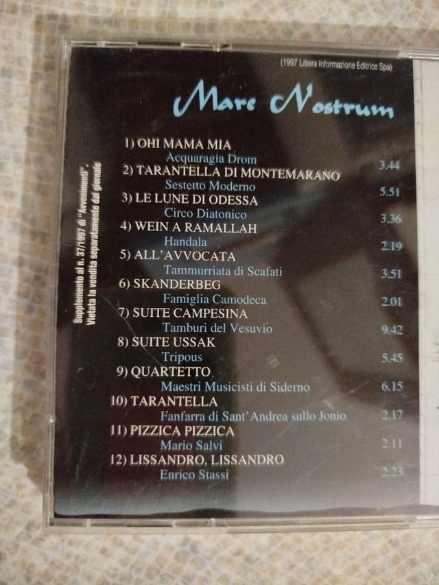 CD Mare Nostrum: Musica Mediterranea - 1997