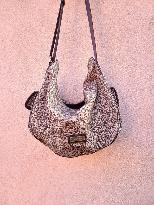 Borbonese - Borsa a spalla beige/marrone