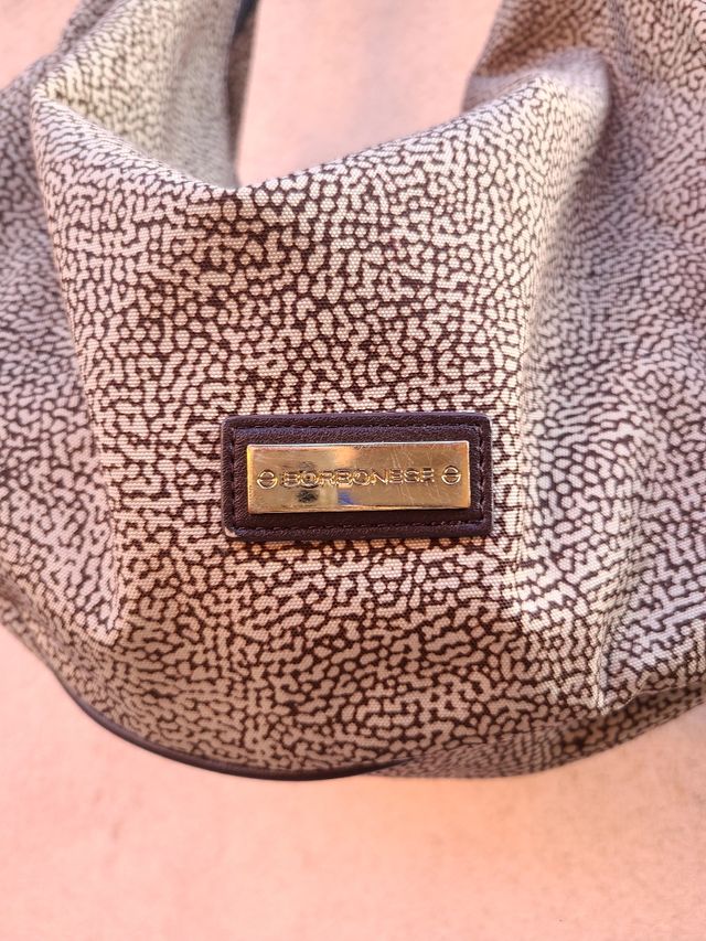 Borbonese - Borsa a spalla beige/marrone