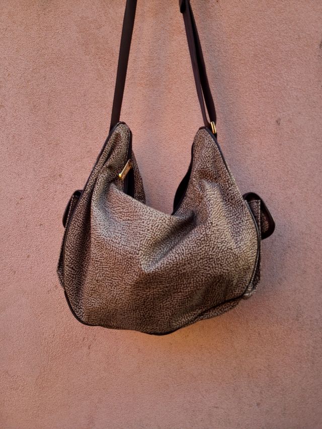 Borbonese - Borsa a spalla beige/marrone