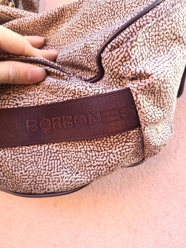 Borbonese - Borsa a spalla beige/marrone