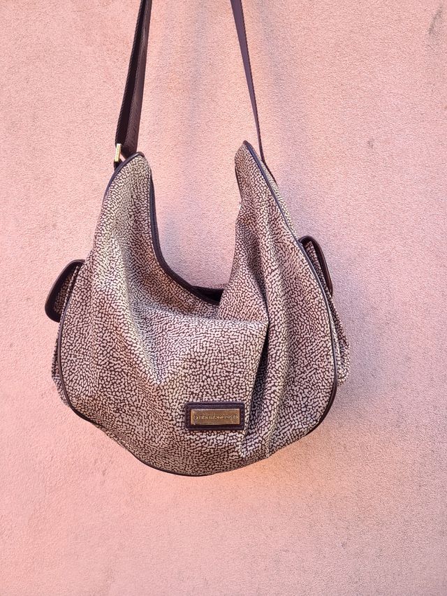 Borbonese - Borsa a spalla beige/marrone