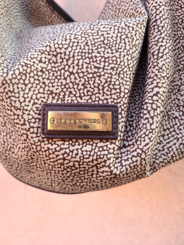Borbonese - Borsa a spalla beige/marrone