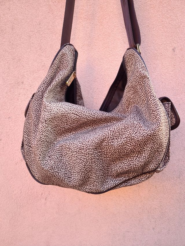 Borbonese - Borsa a spalla beige/marrone
