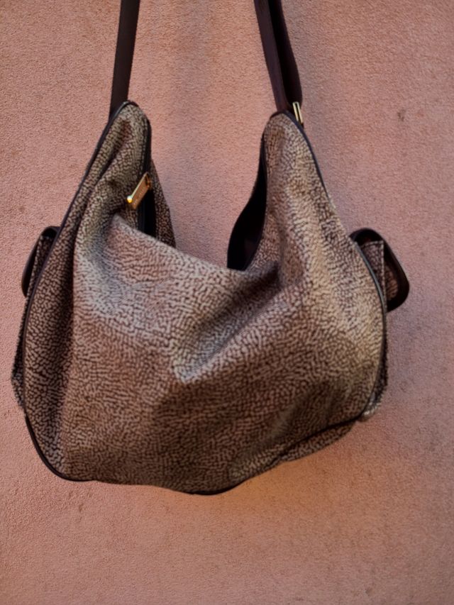 Borbonese - Borsa a spalla beige/marrone