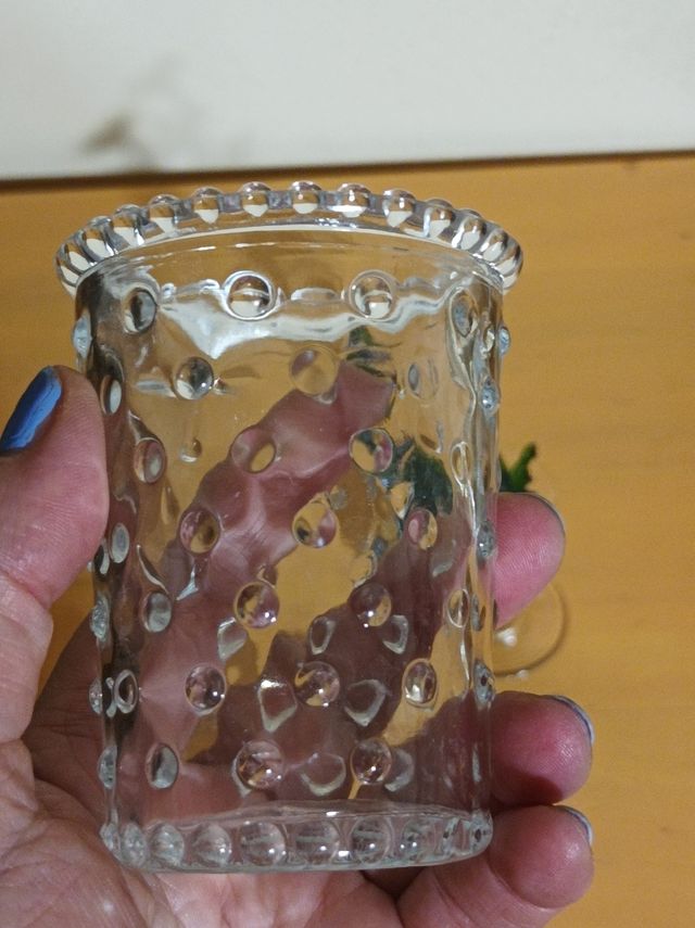 Set 3 soprammobili vetro o cristallo