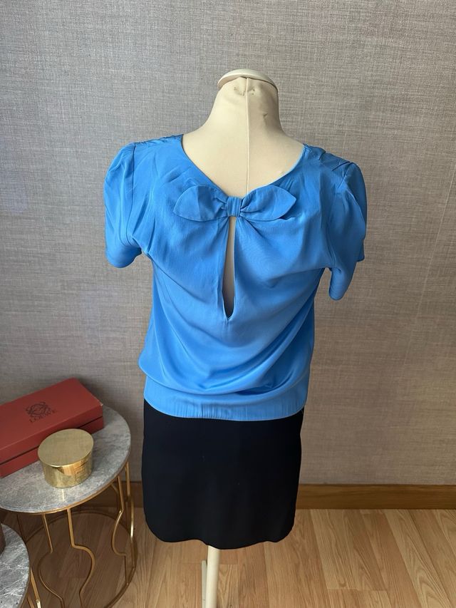 Vestido Sandro Paris - Azul Marino & Negro