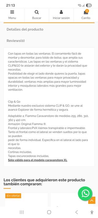 Cerramiento caravana adria aviva 360