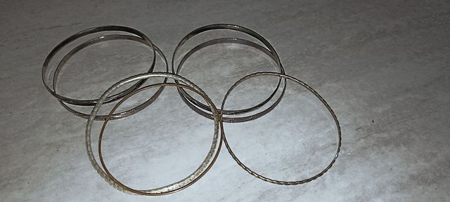 Pulseras Plata - 7 unidades