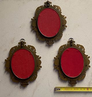 3 Quadretti Dipinti Bronzo