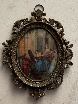 3 Quadretti Dipinti Bronzo