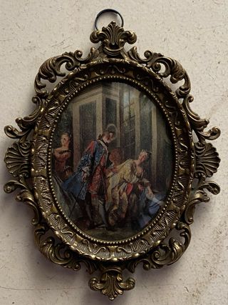 3 Quadretti Dipinti Bronzo