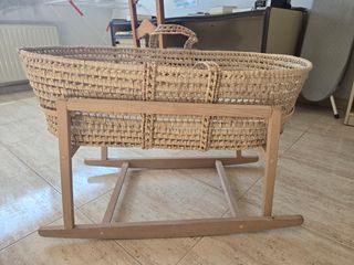 Moisés mimbre bebé - Cuna mecedora